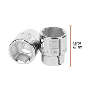 Dado Hexagonal de 36mm, 6 puntas, encaste 3/4″