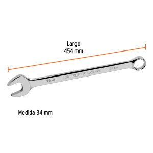 Llave combinada extralarga 34mm x 454mm de largo
